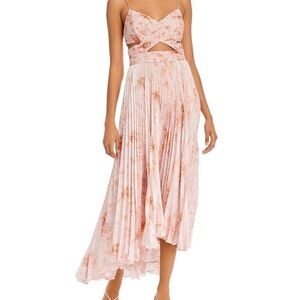 AMUR Blush and Cream Textured Dress